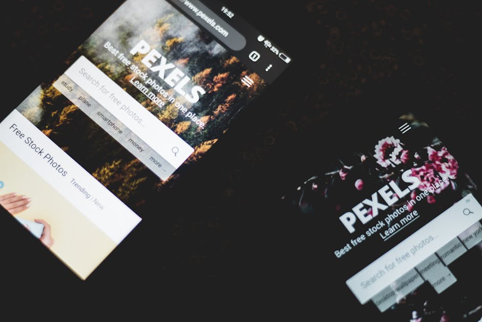 Mobile Website Darstellung auf Smartphone